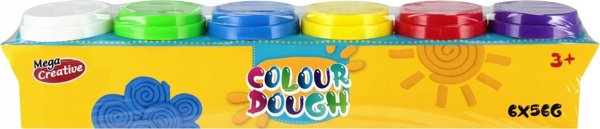 Mega Creative PLASTIC MASS 6COL 33X7X6 DOH MC TUB 12/36