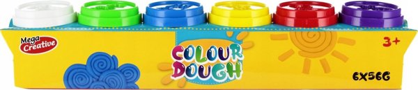 Mega Creative PLASTIC MASS 6COL 33X7X6 DOH MC TUB 12/36