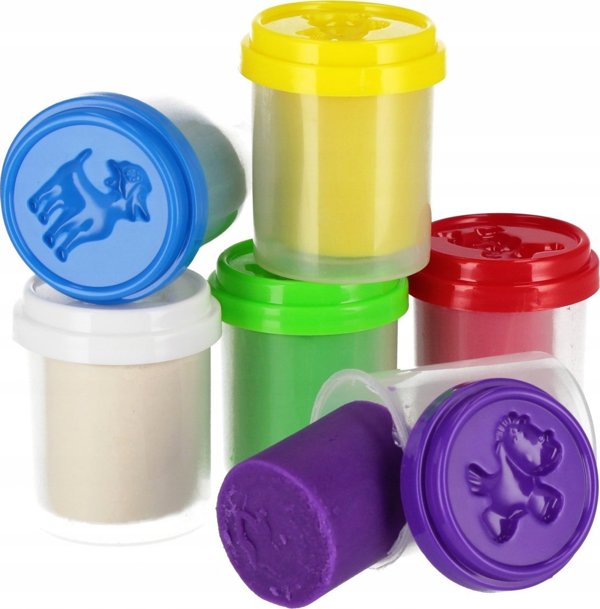 Mega Creative PLASTIC MASS 6COL 33X7X6 DOH MC TUB 12/36