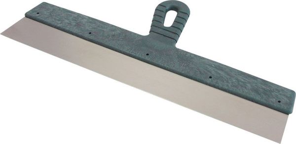 Mega Σπάτουλα Ανοξείδωτη για Ταμπλατούρα 440mm, Λεία, 25mm, με Πλαστική Λαβή για Γυψοσοβά