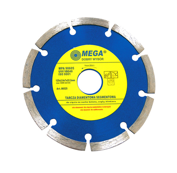 Mega Tarcza diamentowa segmentowa 1.9x6.8mm 115mm 86515