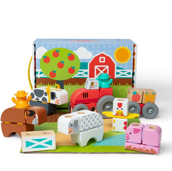 Melissa & Doug - Blockables Bauernhof Spielset