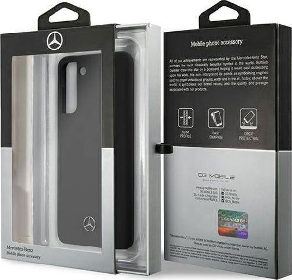 Mercedes Mercedes MEHCS21MSILBK S21+ G996 μαύρο/μαύρο σκληρό κουτί Silicone Line