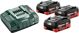Metabo ΣΕΤ ΜΠΑΤΑΡΙΩΝ 3 x 5.5Ah LIHD + ΦΟΡΤΙΣΤΗΣ ASC 145 MET685074000