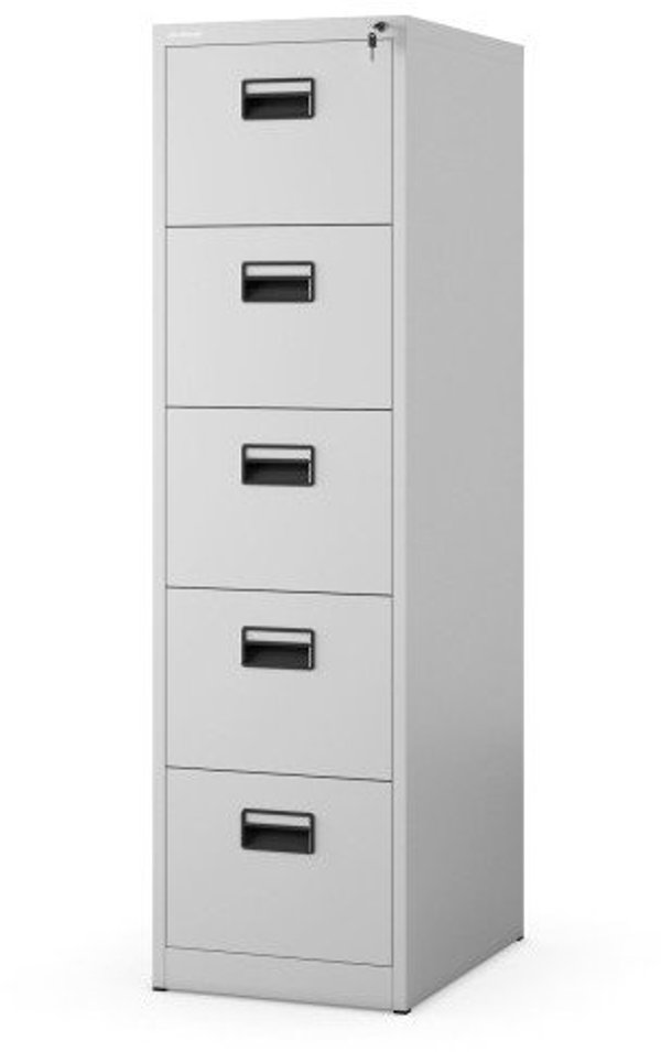 Metalowa szafa kartotekowa SARA V5, 460 x 1630 x 620 mm, szara