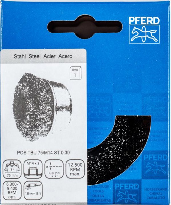 Μεταλλική βούρτσα-κύπελλο PFERD TBU 75/M14 STD 0.3