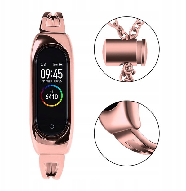 Hurtel Μεταλλικό Λουράκι για Xiaomi Mi Band 6 / 5 / 4 / 3 - Ροζ