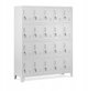 Metalowa szafa socjalna BHP skrytkowa ROBERT, 1360 x 1720 x 450 mm, szara