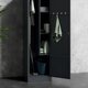Metalowa szafa gospodarcza AGNES, 500 x 1850 x 500 mm, antracyt