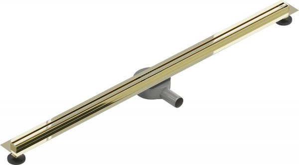 Mexen Flat 360 Slim γραμμική περιστρεφόμενη αποχέτευση 130 cm, χρυσή - μοντέλο 1541130
