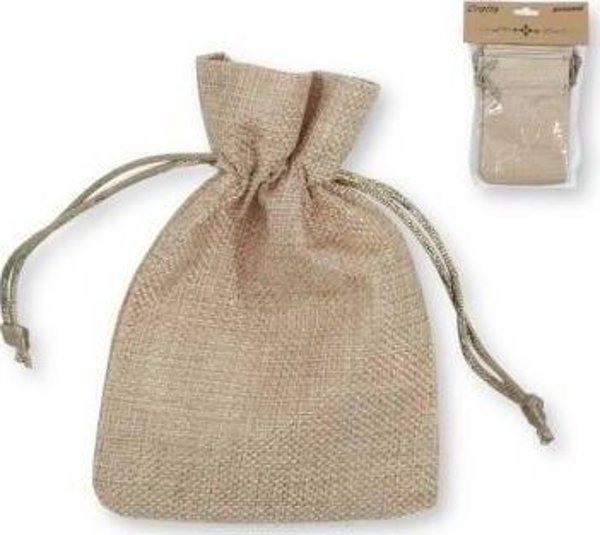Φυσικά σακουλάκια από γιούτα 7x10cm 6τμχ EDUKAMP