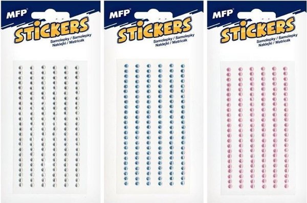MFP paper αυτοκόλλητα πετράδια 3mm μίξη χρωμάτων 1102 1032381