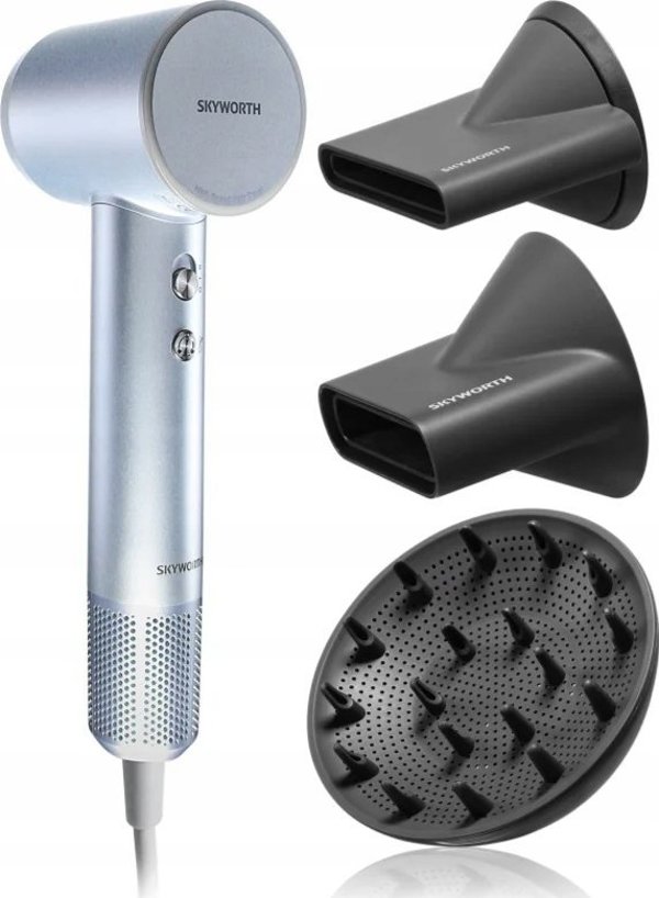MH18 Skyworth Ultrasonic Hair Dryer, Silver Silver