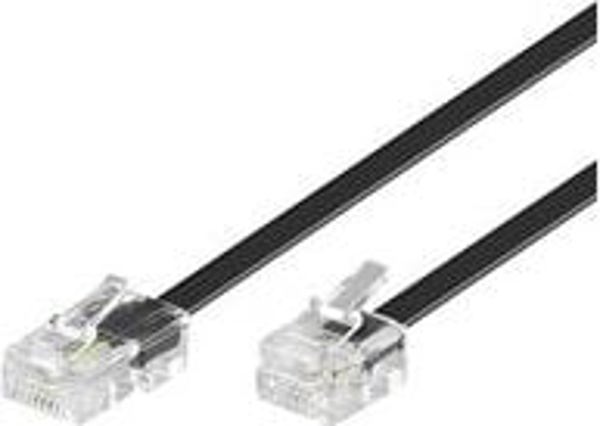 MicroConnect RJ-11/RJ-45 (M/M) 15m Μαύρο (MPK463S)