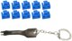 MicroConnect Αποκλειστής Θυρών RJ-45, MC-RJ45PORTBLOCK-B, Κλειδαριά Ασφαλείας Δικτύου, Μαύρο/Μπλε, 10 Τεμάχια