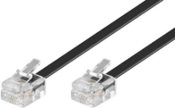 MicroConnect RJ-11/RJ-11 (M/M) 3m Czarny (MPK187)