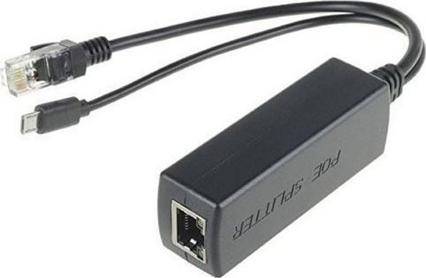 MicroConnect PoE Διαχωριστής (Splitter) MC-POESPLITTER, 10/100Base-T(X), 48V σε 5V 2.4A, Μαύρο