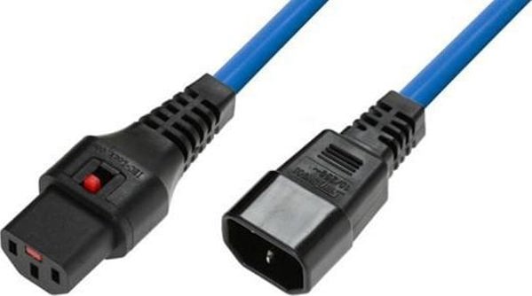 MicroConnect Καλώδιο Τροφοδοσίας MC-C13C14LOCK-0.5MB, C13 σε C14 Locking, 0.5m, Μπλε