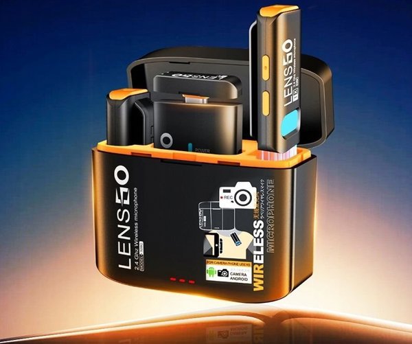 Μικρόφωνο LensGo 2x Ασύρματο Μικρόφωνο USB USB-C TYPE-C και Mini Jack 3.5mm για Τηλέφωνο / 528C