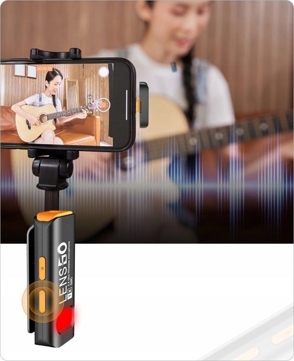 Μικρόφωνο LensGo 2x Ασύρματο Μικρόφωνο USB USB-C TYPE-C και Mini Jack 3.5mm για Τηλέφωνο / 528C
