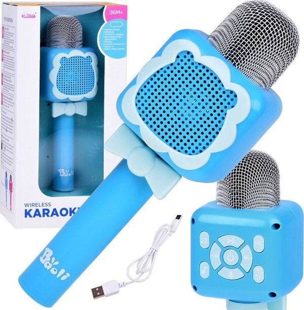 Ασύρματο Μικρόφωνο Jokomisiada για παιδιά KARAOKE εγγραφή Bluetooth IN0168