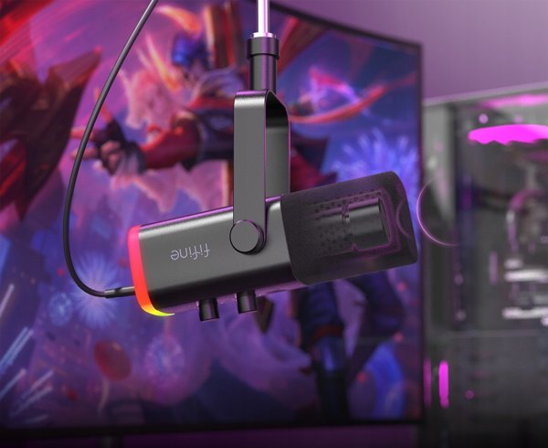 Δυναμικό στούντιο μικρόφωνο Fifine AM8 AMPLIGAME USB/XLR RGB gaming PnP