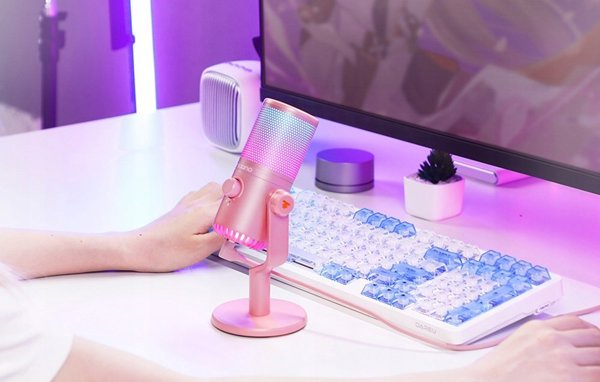 Μικρόφωνο Maono Μικρόφωνο Maono DM30RGB (ροζ)