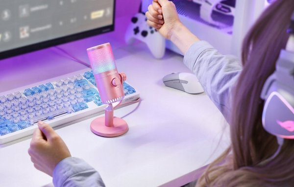 Μικρόφωνο Maono Μικρόφωνο Maono DM30RGB (ροζ)