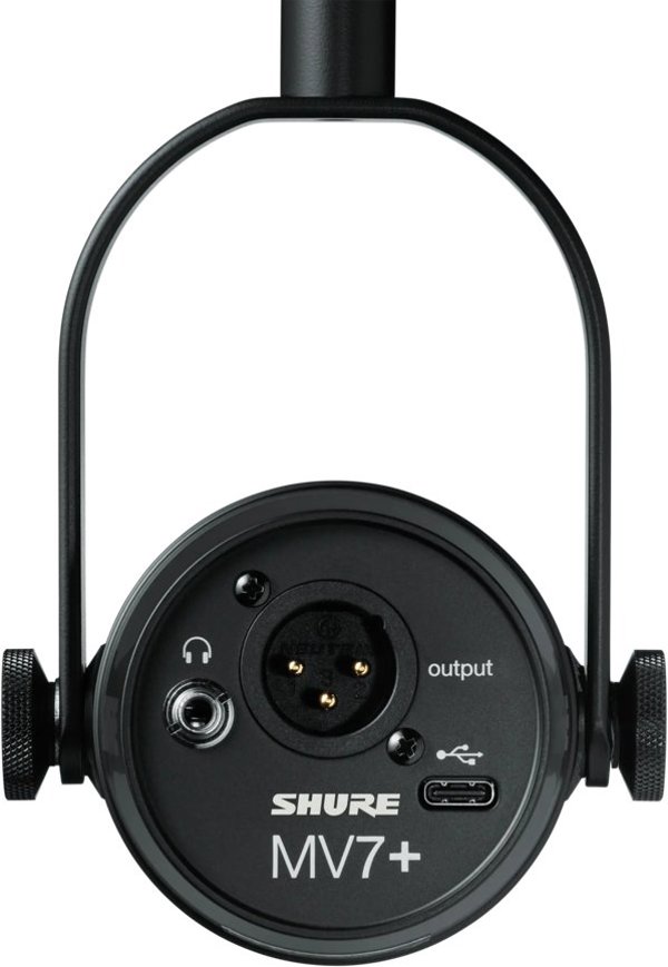 Μικρόφωνο Shure Shure MV7+-K - Μικρόφωνο ομιλητή/φωνητικό με σύνδεση XLR/USB-C Μαύρο