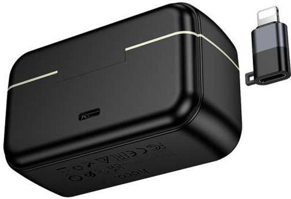 Mikrofon bezprzewodowy 2w1 Lightning / USB C Hoco L22 czarny