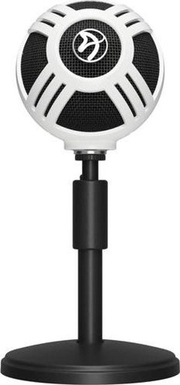 Arozzi Sfera USB Μικρόφωνο Υπολογιστή, Χωρητικό, Λευκό (SFERA-WHITE)