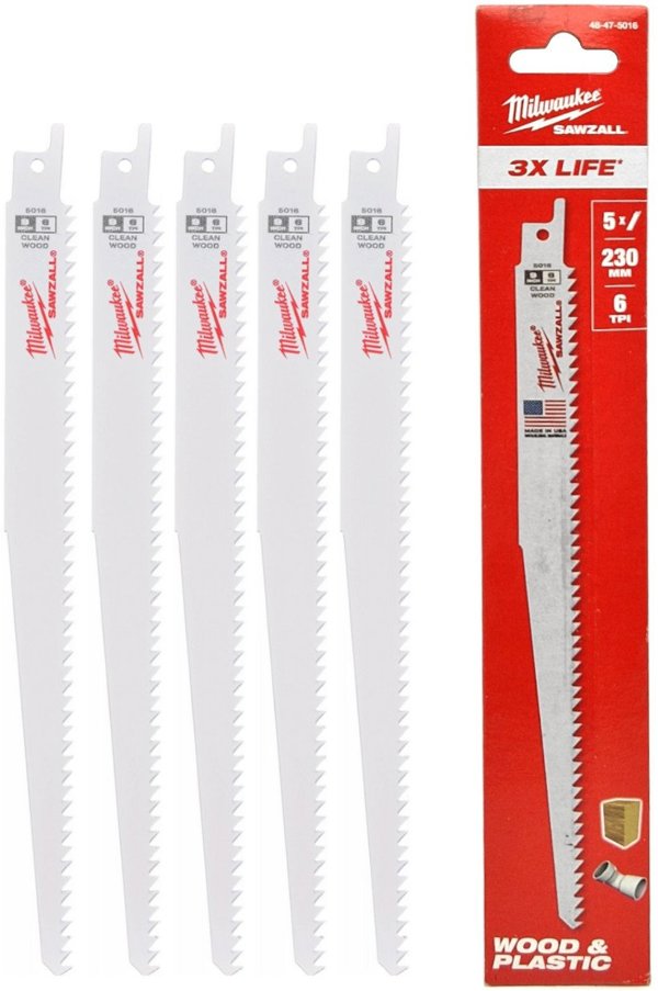 MILWAUKEE Πριονόλαμα S BIMETAL 230mm/6T /5τμχ.
