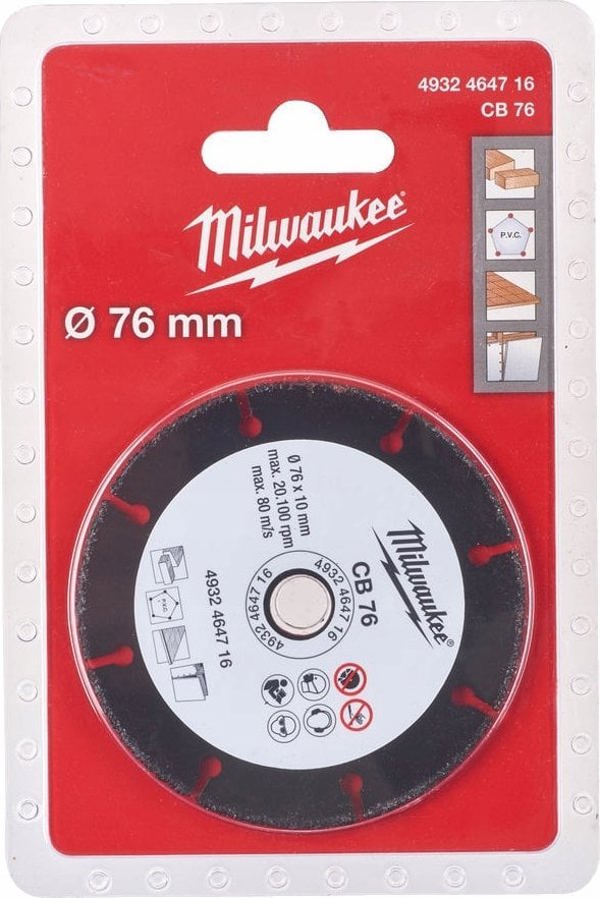 Δίσκος καρβιδίου Milwaukee MILWAUKEE CB 76 76x10mm