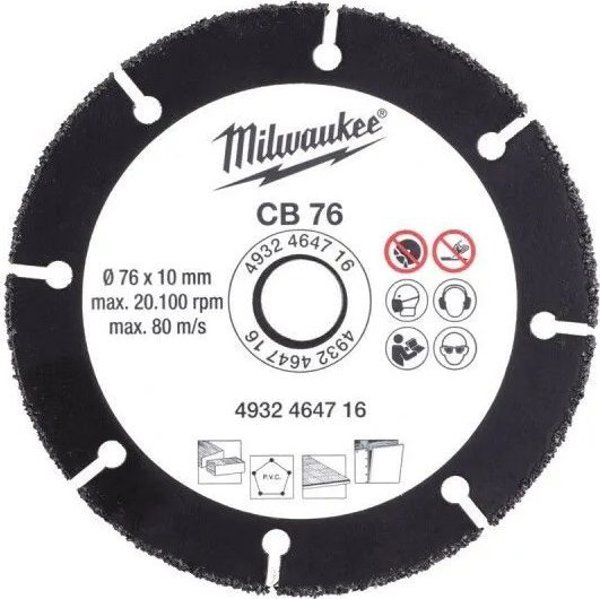 Δίσκος καρβιδίου Milwaukee MILWAUKEE CB 76 76x10mm