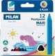 Milan Κηρομπογιές Plastipastel Maxi 12 Χρώματα, Τριγωνικές, Μη Τοξικές