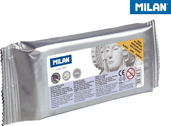 Πηλός μοντελοποίησης Milan λευκός AIR-DRY 400 g