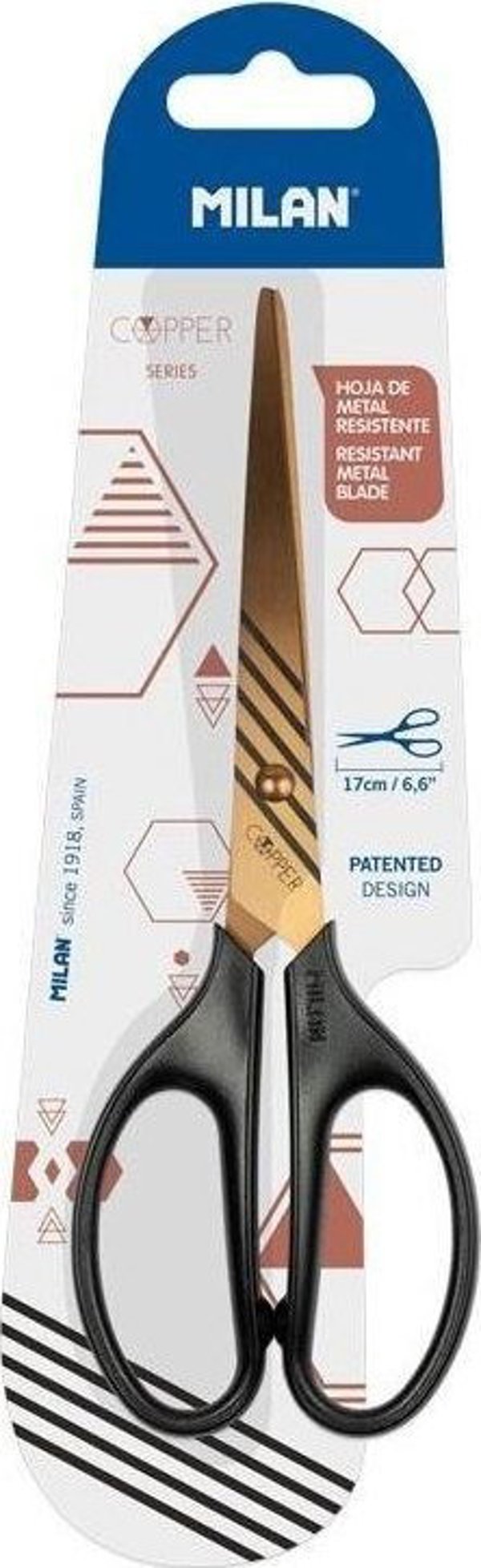 Ψαλίδι MILAN Copper 17cm Μαύρο