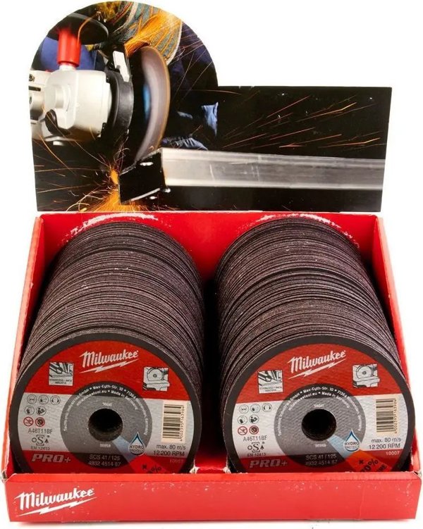 Δίσκος κοπής για μέταλλο 125mmx1.0x22.23 Milwaukee pro+ SCS41 (200 μονάδες) MILWAUKEE