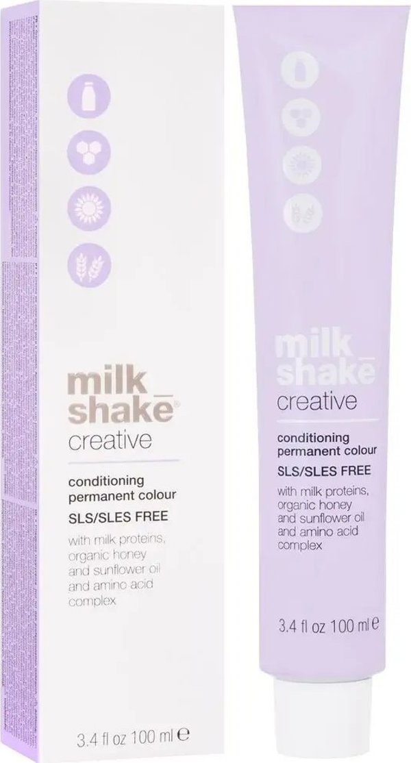 Milk Shake Milk Shake, Creative, SLS/SLES-Free, Μόνιμη Βαφή Μαλλιών, 6.616RA Σκούρο Ξανθό Στάχτης Κόκκινο, 100 ml Για Γυναίκες