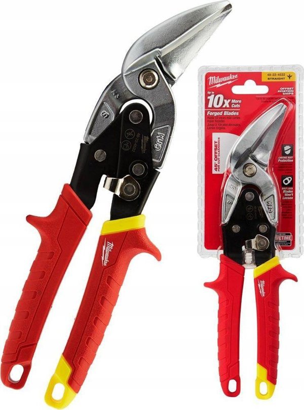 Ψαλίδι λαμαρίνας Milwaukee ευθύ 260mm
