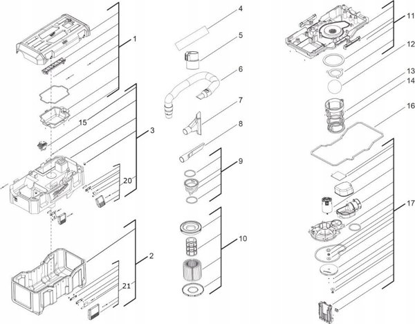 Σωλήνας κενού Milwaukee για αντλία MILWAUKEE M18 VC2