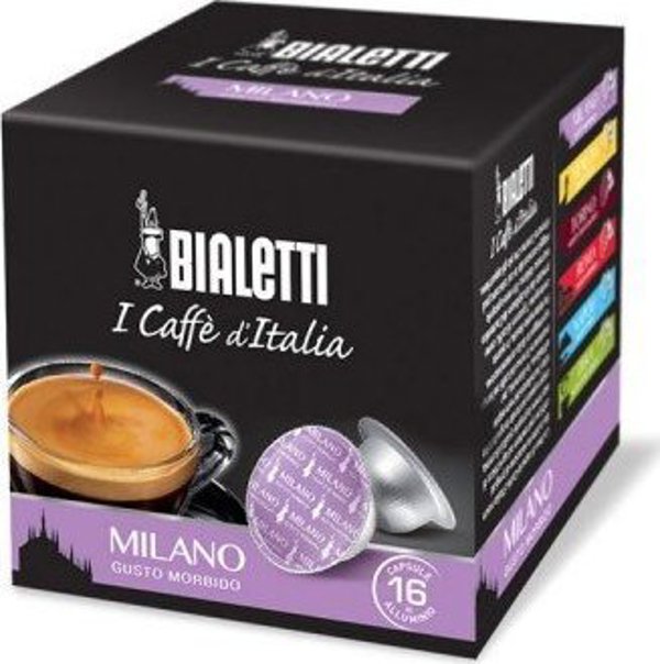 Κάψουλες Καφέ Milano 100% Arabica για Μηχανές Bialetti Caffè d'Italia - 16 Τεμάχια