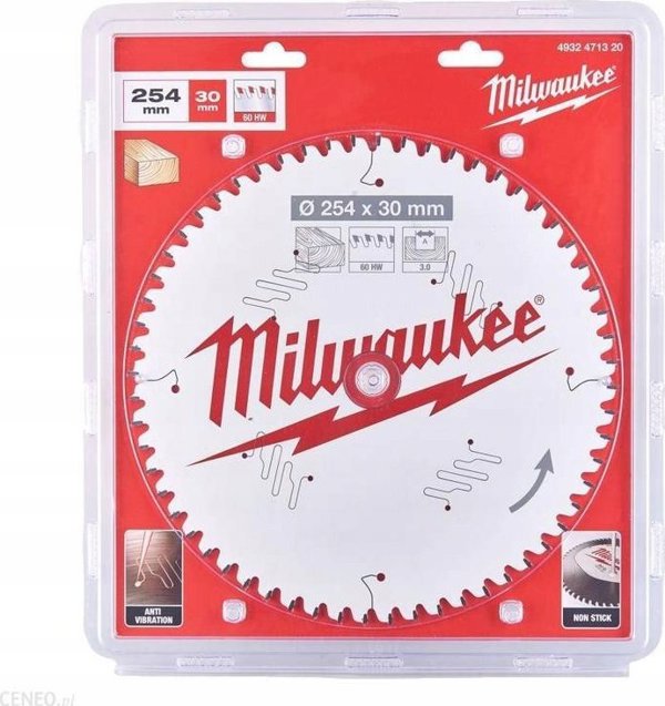 Milwaukee MILWAUKEE CIRCULAR SAW 254x30x3.0x60 with CSB