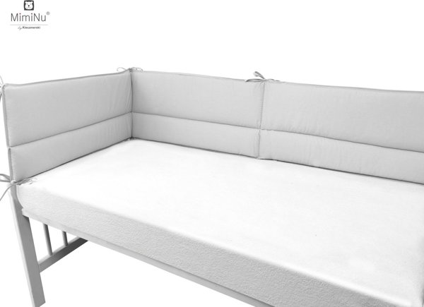 MimiNu MIMINU cot bumper, grey, 30x360 cm
