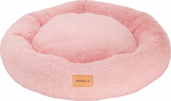 Mimikoko MIMIKO Pets Στρώμα Shaggy στρογγυλό XL 75cm ροζ