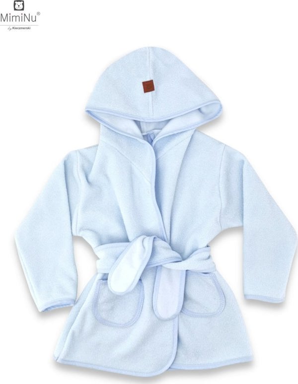 MimiNu MIMINU Μπουρνούζι Thermofrotte με κουκούλα μέγεθος 98 cm ΜΠΛΕ