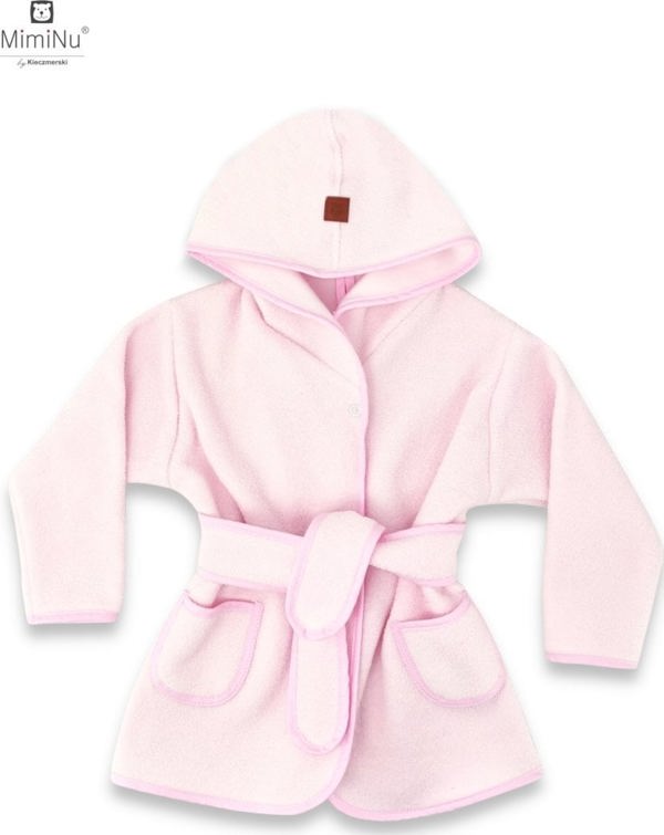MimiNu MIMINU Μπουρνούζι Thermofrotte με κουκούλα μέγεθος 98 cm ΡΟΖ