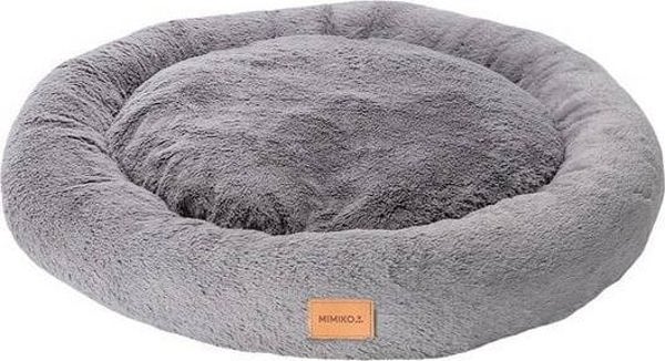 Mimikoko MIMIKO Pets Legowisko Shaggy στρογγυλό XXL 100cm γκρι