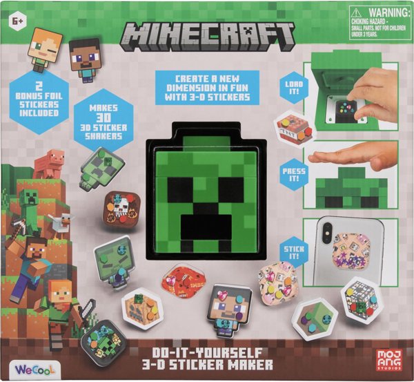 Σετ MINECRAFT DIY Κατασκευαστής Αυτοκόλλητων 3D