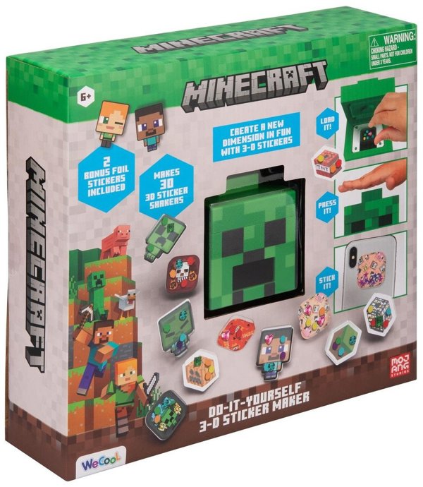 Σετ MINECRAFT DIY Κατασκευαστής Αυτοκόλλητων 3D
